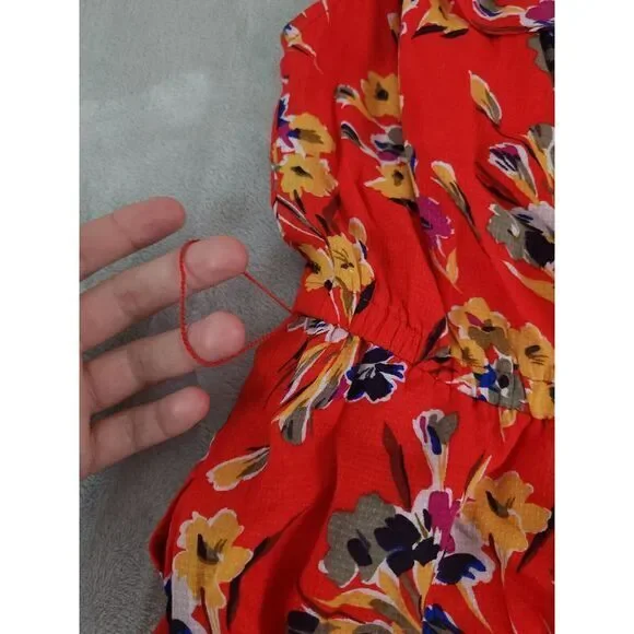 47 of 52 Conversations Anthropologie Floral Off Shoulder Midi Dress Womens 0 - Picture 7 of 12